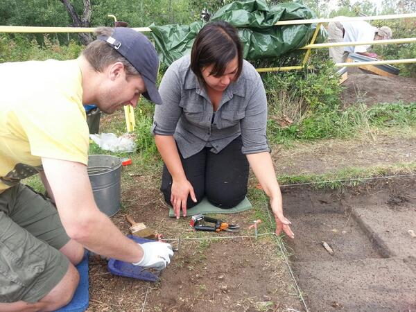 Laura_Stanley's tweet photo. Let the digging begin. @bodoarchaeology @TravelAlberta @CanGeo @CanGeoHW  #myalberta #travel #bodo http://t.co/xCYh3x0f8V