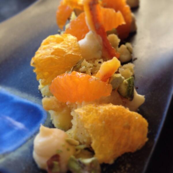 Inspireding's tweet image. Mark Briggs from Dig a Pony in Yarraville textures of mandarin uses inspiredingredients.com.au @inspiredingredients