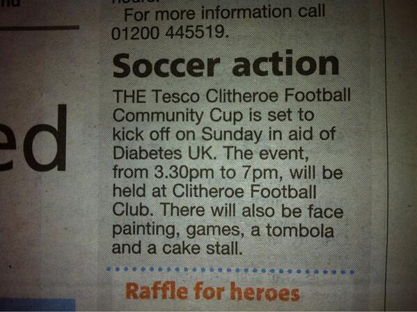 Snippet in today's Lancashire Evening Telegraph about Sunday @njs1281 <a href="/kcumisky/">KC Ellis</a> <a href="/narmer1/">Xxx_-xx</a> <a href="/Bevjean41/">Beverley Finnigan</a> <a href="/madcantona/">Michael A Davies</a>