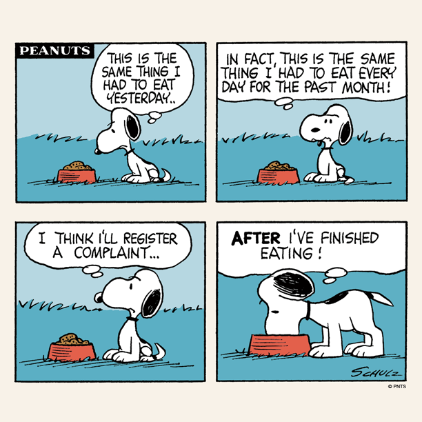 PEANUTS on Twitter: "Breakfast with Snoopy. http://t.co/ovDw5wpVui"