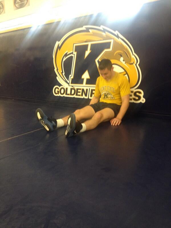 KentStWrestling's tweet image. @themarshin4 doing the Dufner. #dufner