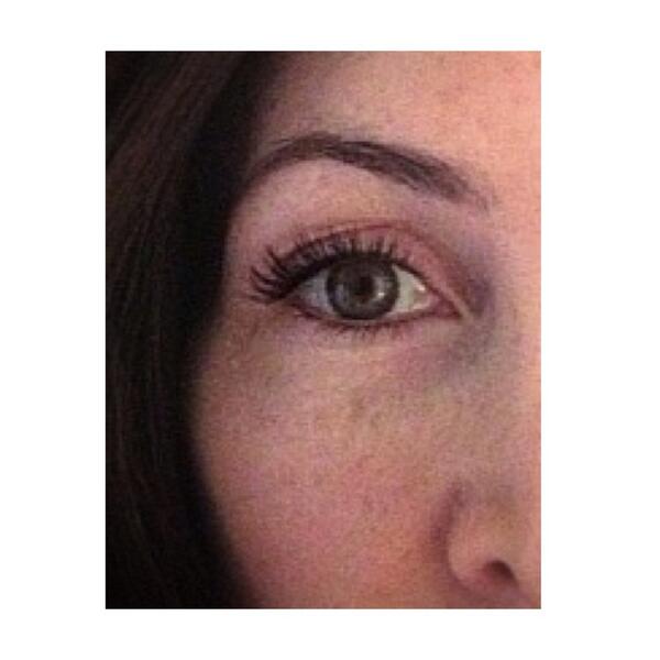 Lashtique's tweet image. Amped up the #flutterfactor today. Gorgeous &quot;canvas&quot; to lash. (Crappy iPhone pic) #eyelash