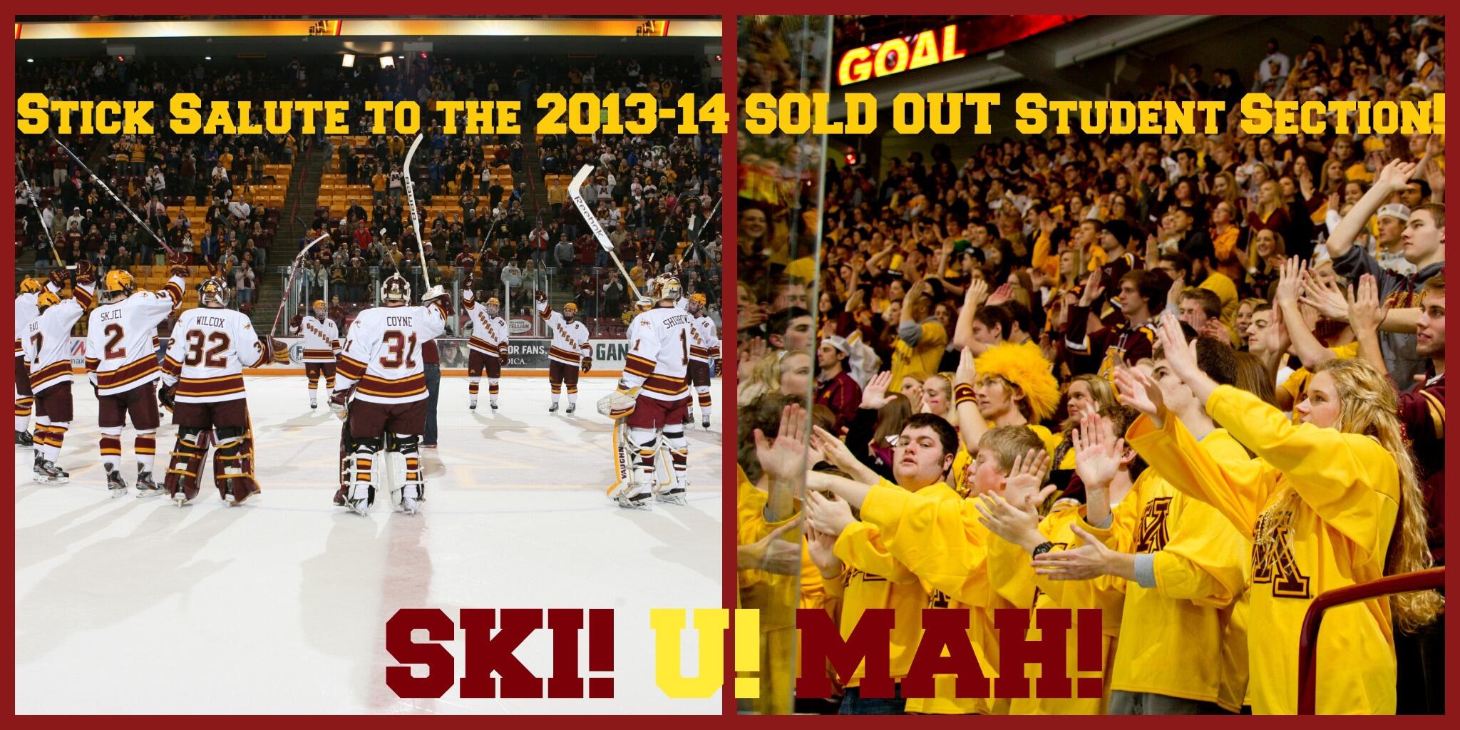 Minnesota M Hockey on Twitter: "STUDENT SECTION: You Are Awesome! #