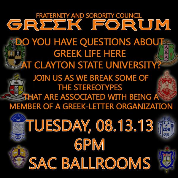 CSU_FSC's tweet photo. Make sure you get to the SAC early so you can get a seat for the Greek Forum!!! Seats will go FAST!!! http://t.co/MpbKc1Orid