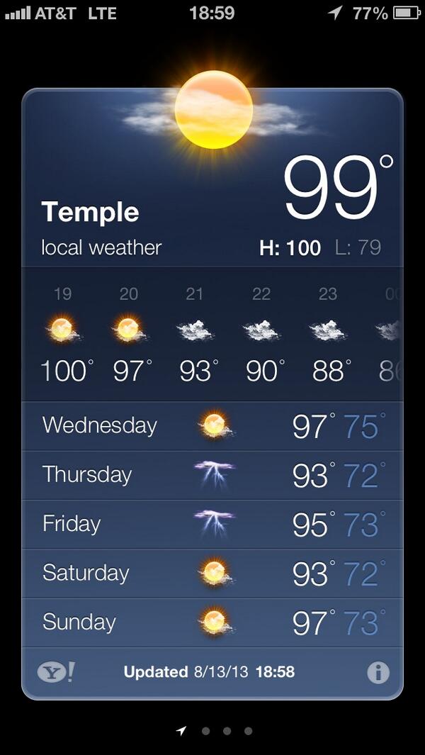 100 degrees here in TX today... Evidently I've gone soft since moving to Portland. Never used to bother me.