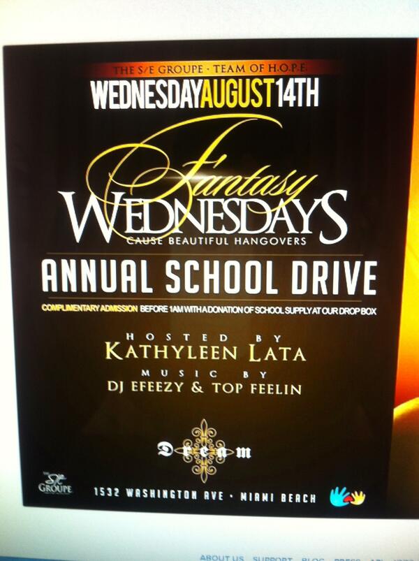 ShugaShady's tweet image. TONITE

#FantasyWednesdays #Tools4School Supply Drive @scrapye @DJSamSneaker @Shugashady @sierrastorey @DreamMiamiFL