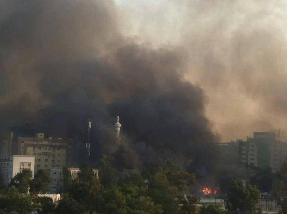 egyptian police burn field hospital