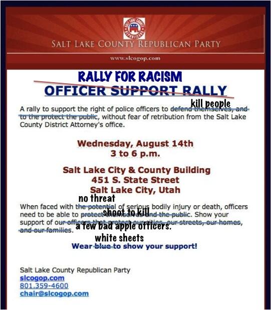 Rally for racism today with the <a href="/slcgop/">Salt Lake County GOP</a> in downtown SLC #utpol #slcogop