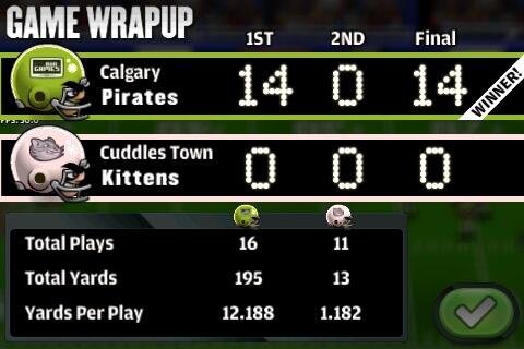 GraphicsDood's tweet image. My Calgary Pirates just beat the Cuddles Town Kittens, 14 to 0. #fbheroes