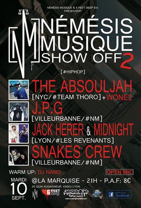 ALYe_NM's tweet photo. The AbSoulJah + Wone2 x J.p.G x @jack_herer &amp; Midnight x @SNAKESCREW x @NanoDSnano x Némésis Musique x 6 Feet Deep http://t.co/RkYioZlbZN