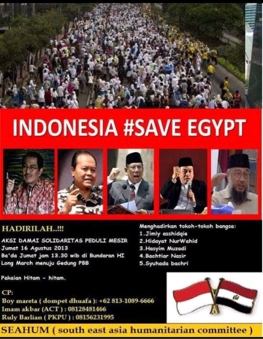 ACTforHumanity's tweet photo. Maklumat Aksi Damai #StopMassacreInEgypt. Mohon RT Uni @fahiraidris, Bapak @tifsembiring @sandiuno @Silih http://t.co/C0IW34lrVV