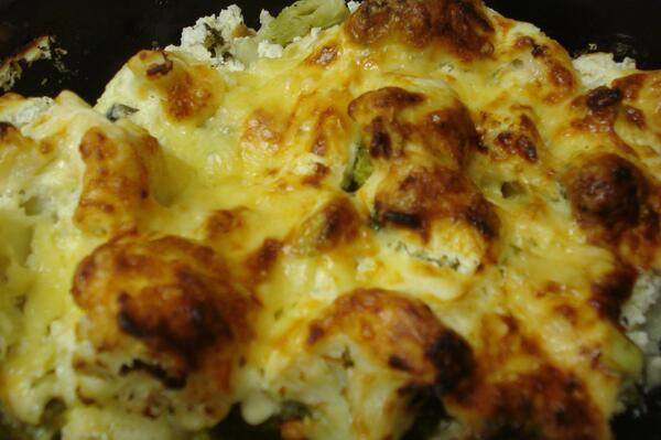 And today we cooked it ...... broccoli and cauliflower cheese bake yum yum