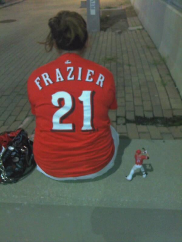 @reds chillin with Todd after the game on 8/9 lol #favoriteredsplayer