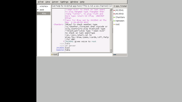 J_Point_Podel's tweet photo. xchat on vps server... http://t.co/2WrZ80U1wc