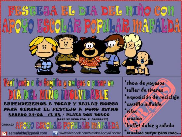 Para compartir y asistir #Díadelniño