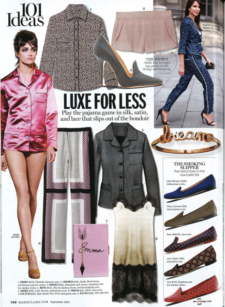 Stay on top of the pajama trend with our wide-leg pants, as seen in <a href="/marieclaire/">Marie Claire</a>'s September issue: