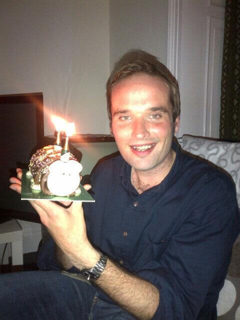 PekkaStrange's tweet photo. Pekka and Strangebone's Ben is a birthday boy #party #EdFringe http://t.co/lu8rfXM2FY