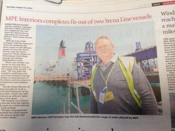 Great coverage in <a href="/dailypostnews/">Daily Post News</a> on <a href="/MPEInteriors/">MPE Interiors</a> latest #Maritime outfitting deal