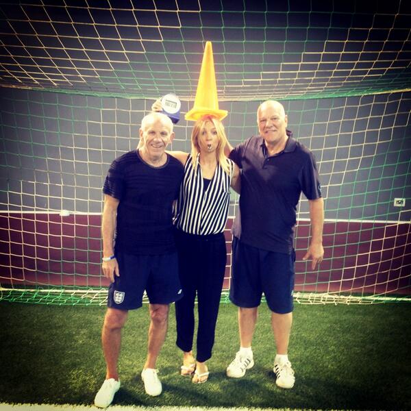 CrosbyNicky's tweet photo. Great Day filming AJS very own twist on The cross bar challenge 'Turn Back Time' with Andy Gray and @reid6peter! http://t.co/sJaRSOYPCO
