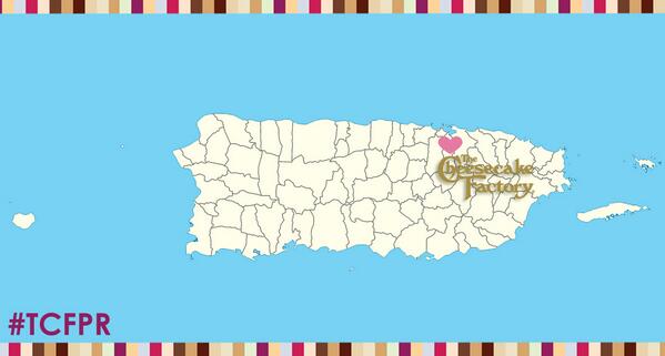 Cheesecake's tweet image. Excited about 8/28 opening in #PuertoRico? Follow &amp;amp; RT w/#TCFPR 4 a chance 2 WIN an invite to 8/24 PreOpening dinner!