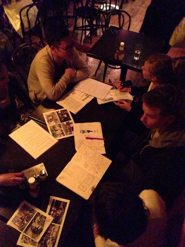 Planning for our upcoming park[ing] day...over a few beers!
