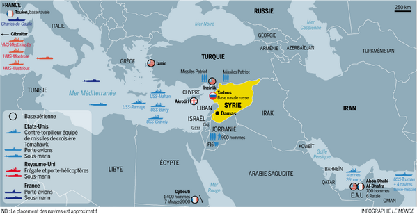AtlantiqueS's tweet photo. Infographie : la présence militaire occidentale en Méditerranée et dans le Golfe http://t.co/pvGR4ZzSsc #Syrie http://t.co/DzTe7TYAAt