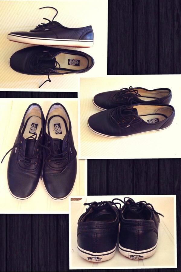 Vendo Vans negras de cuero con poco uso. Numero de talla en Vans : US 7. Precio: 28 euros.