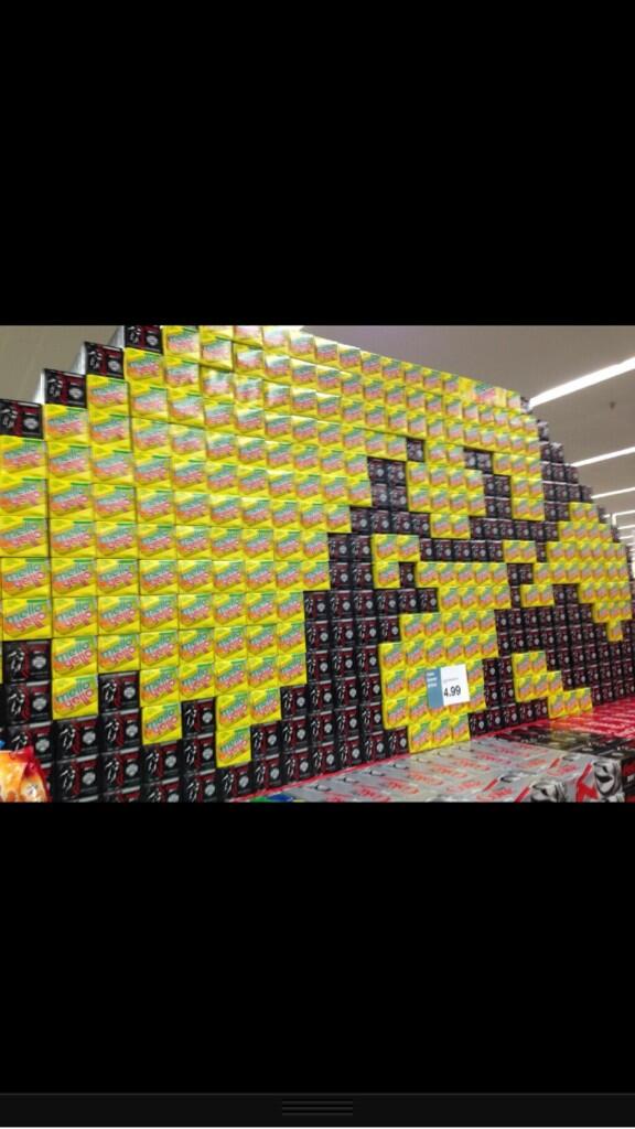 Mello Yello Iowa Hawkeyes soda display  (H/T @LukeHelle)