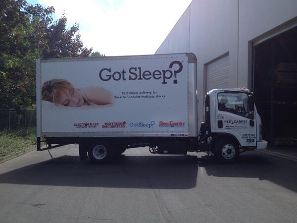 Got Sleep? #fleetgraphics completed August 2013! #vehiclewraps or #doordecals can customize the look of your fleet!