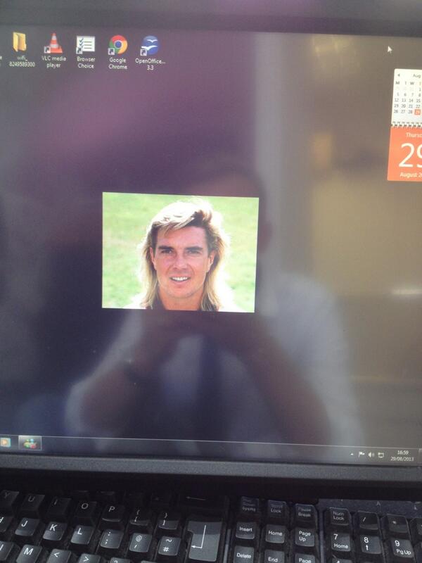 Today's super soccer mullet screensaver. #barry venison mullet.