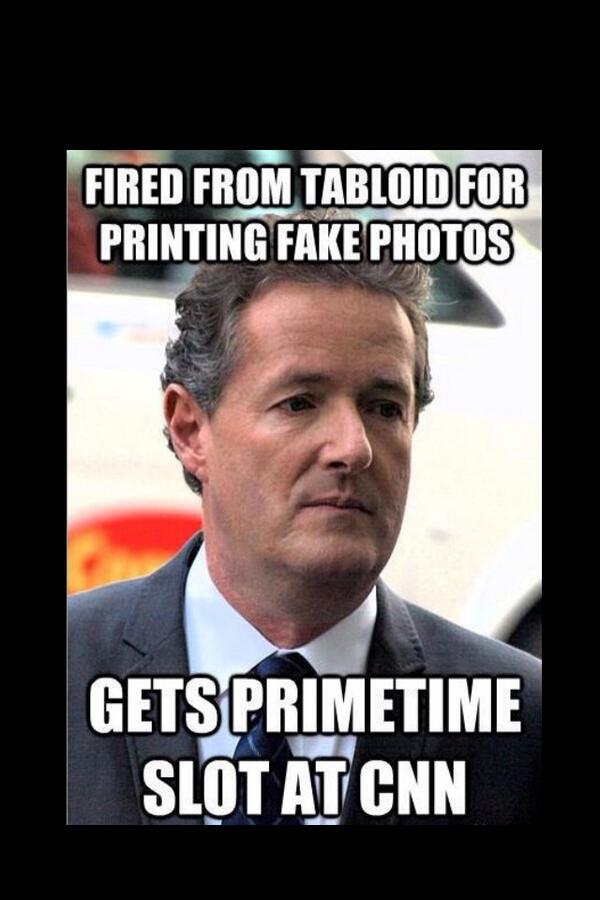 #PiersMorgan is a shill, most likely blackmailed into being on <a href="/CNN/">CNN</a>