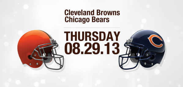 #Browns conclude the 2013 preseason with tonight’s game against the <a href="/ChicagoBears/">Chicago Bears</a>. bit.ly/16Ssgrn