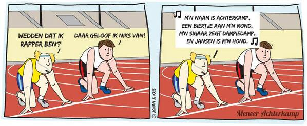 Meneer Achterkamp is klaar voor de start...
RT!
#humor #flauw #meneerachterkamp