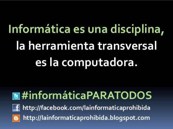 nancito's tweet image. &quot;La Informática es una disciplina, la herramienta transversal es la computadora&quot; #informáticaPARATODOS #NESC http://t.co/Io7An122Fn...