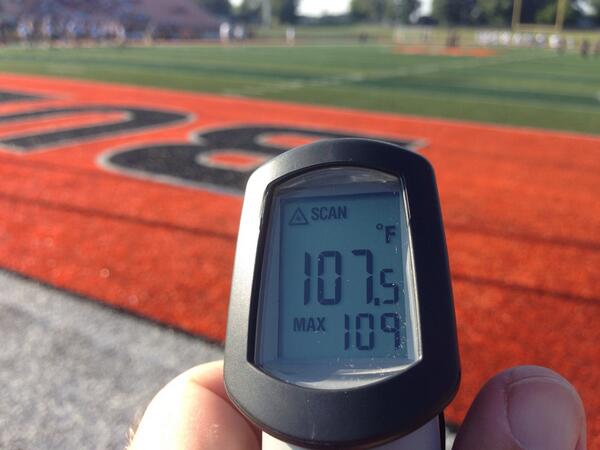 jackdoles's tweet image. The turf in Byron Center is a little on the hot side.  #frenzy