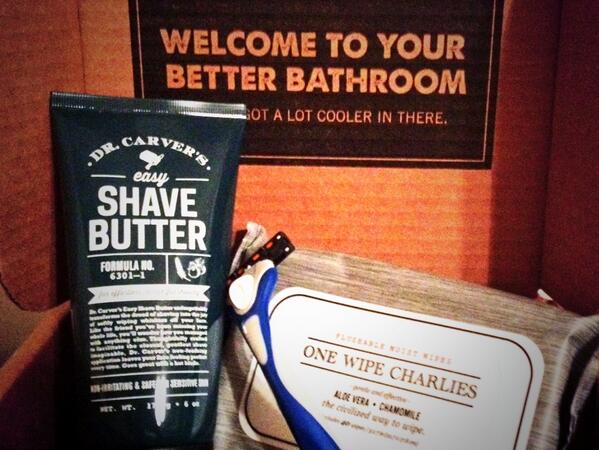 austinmalherbe's tweet image. Sweet day when your #OneWipeCharlies arrive in the mail! Thanks @DollarShaveClub #HappyFace #shavebettershavebutter