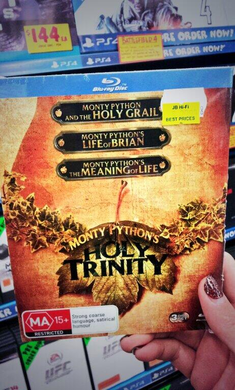 EricaT_JBaus's tweet photo. #FathersDayGiftIdea #MontyPython #BluRay boxset!$29.98 glad Dad doesn't have twitter coz I actually bought this! #Ni http://t.co/fBxVGbVBYK