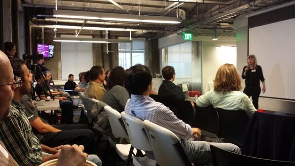 sfmysql's tweet image. Here's @eonarts introducing @geodbz at tonight's #sfmysql meetup.