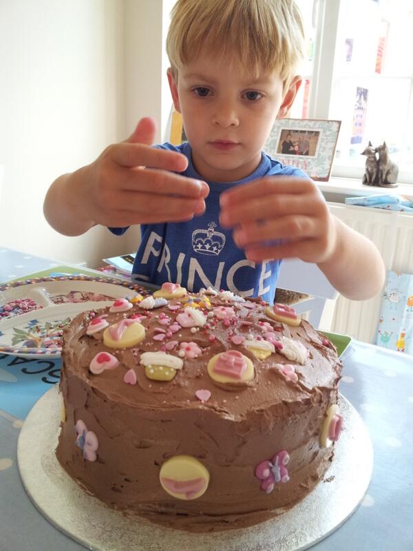 What a fabulous start to my birthday, cake made by my boys and fabulous sunshine!! Lunch soon <a href="/chewtonglen/">Chewton Glen</a>