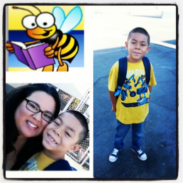 luvjunibug's tweet image. Me &amp;amp; my big boy #FirstDayOf3rdGrade #firstdayofschool #MommyNSon #MyLo
