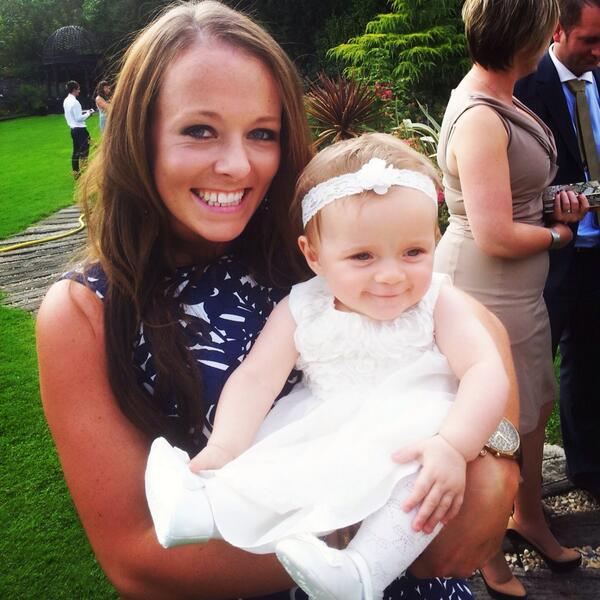 Amazing day and mr and mrs Davidsons big day with Princess Myla #baby #wedding