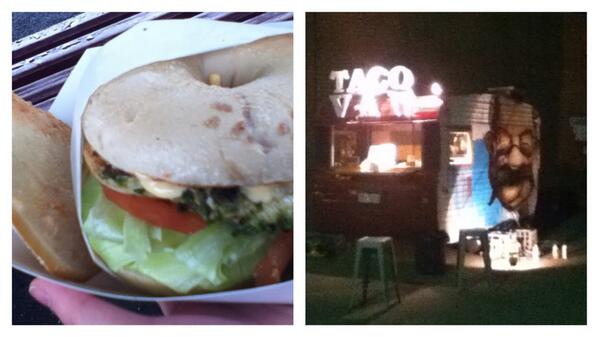 katietoo_'s tweet image. Had my own little fork on the road event tonight  #roundtheway #bagelburgers #tacovan #Ballarat