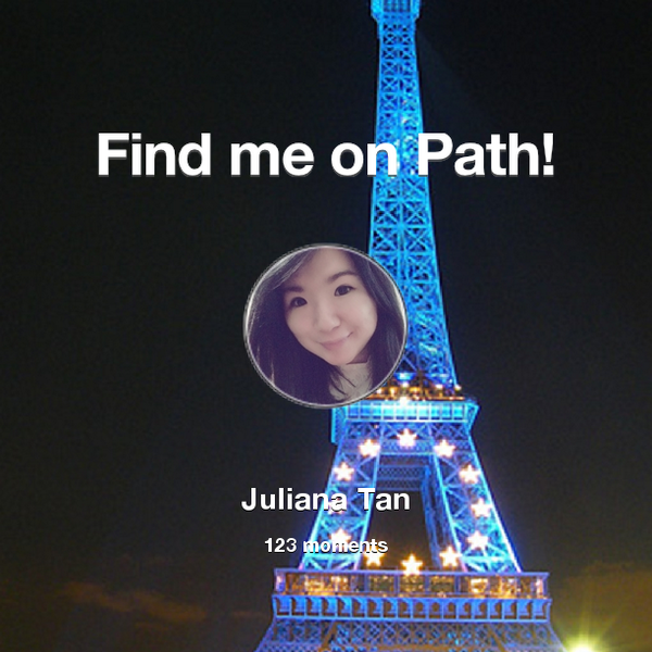 Juliaannaaa's tweet photo. I've shared 123 memories with my friends on #Path - see them now at http://t.co/LJtcZEbmSV! #thepersonalnetwork http://t.co/qYQaTy4tfw