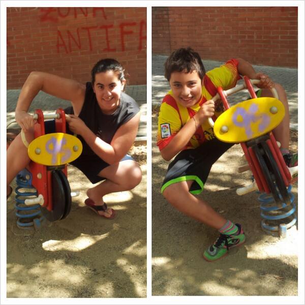 Irene_mr5's tweet image. Doble #kneeground en el parque para @jorditorres81 !!!