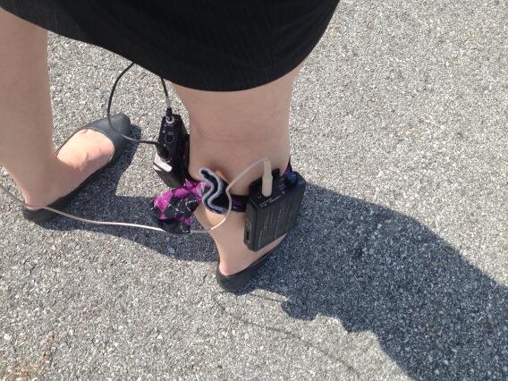 KelsieSmith585's tweet image. At a live shot with no place to clip a mic - no problem! #problemsolver #macgyver #reportproblems #sock