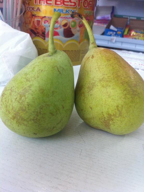 breatheandlove's tweet photo. Oooooo what a lovely pear! #OffTheTree #Sweet #Juicy http://t.co/8m9VqGEXE4