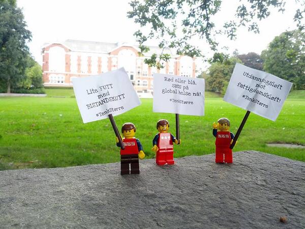 Even LEGO people understand the importance of development aid. Why not politicians? #tenkstørre #UMB #Ås