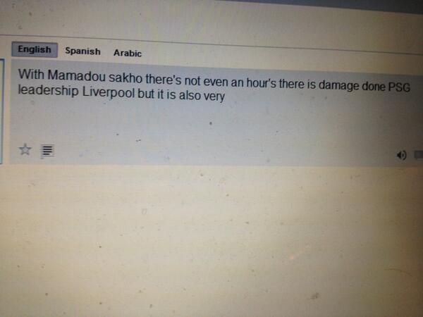 AnythingLFC's tweet image. Google translates Sakho's friends caption to his earlier picture. Sakho on route to #LFC by the looks of it!