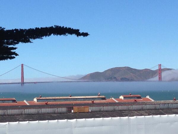 CoachDaub's tweet image. Not a bad view while scoping out conditioning sites #practiceprep #goldengate