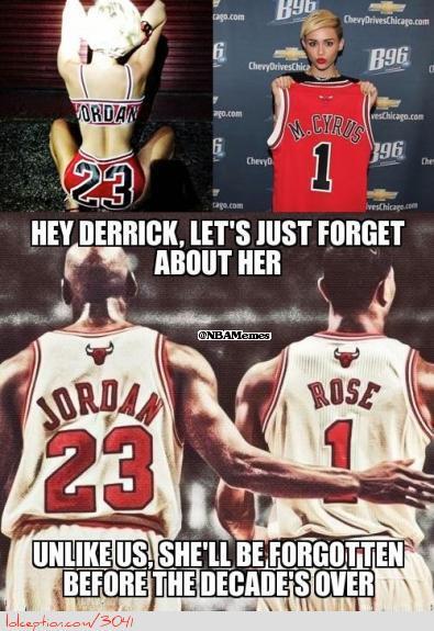 chauffør galning Sikker NBA Memes on Twitter: "Michael Jordan and Derrick Rose: Forgetting Miley  Cyrus! http://t.co/8a29WcMTnn" / Twitter